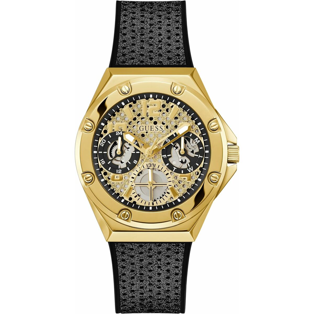 Image de Montre Homme Guess GW0620L2 Noir (Ø 40 mm), disponible chez Rue des Bijoux, parfaite pour un look élégant et sophistiqué.