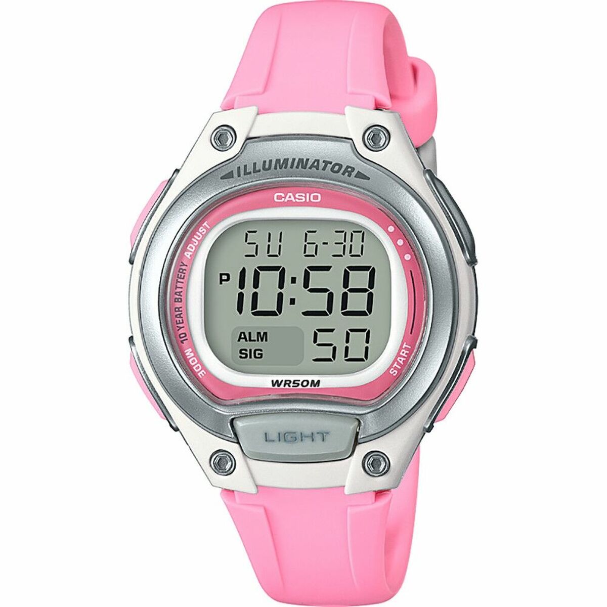 Montre Femme Casio ILLUMINATOR Rose (Ø 34 mm) - Disponible chez Rue des Bijoux