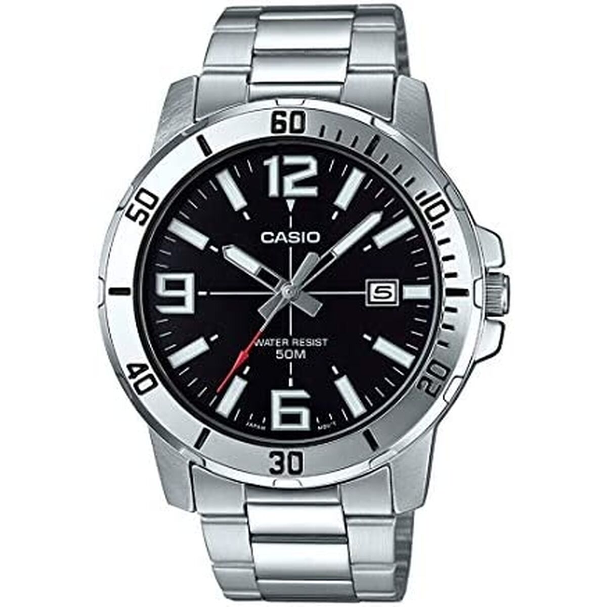 Montre Homme Casio COLLECTION Noir Argenté (Ø 45 mm) - Disponible chez Rue des Bijoux