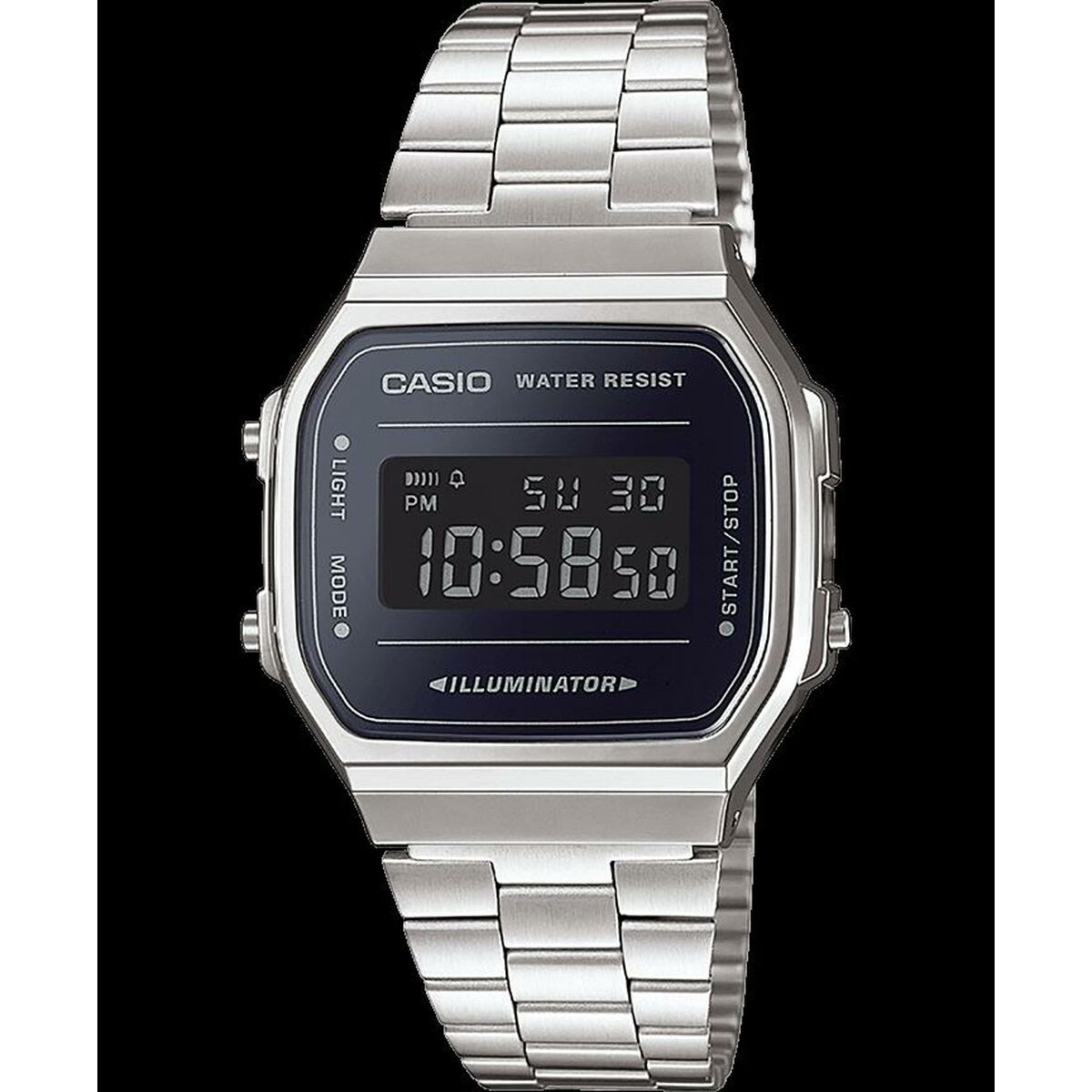 Montre Homme Casio A168WEM-1EF Noir Argenté - Disponible chez Rue des Bijoux