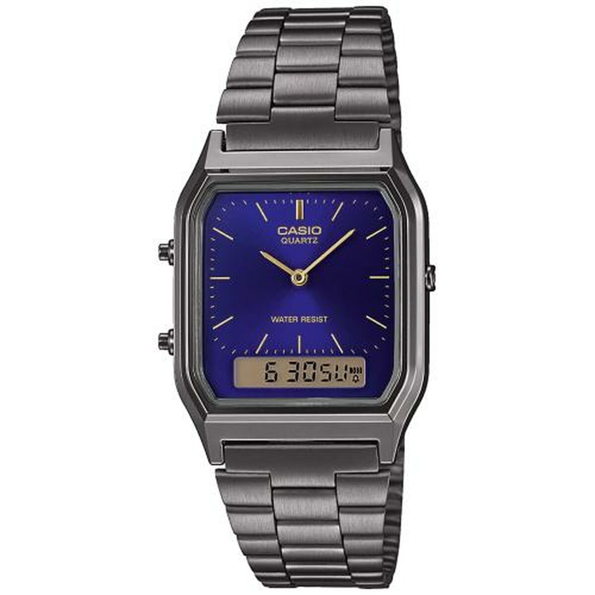 Montre Homme Casio AQ-230EGG-2AEF Noir Argenté - Disponible chez Rue des Bijoux