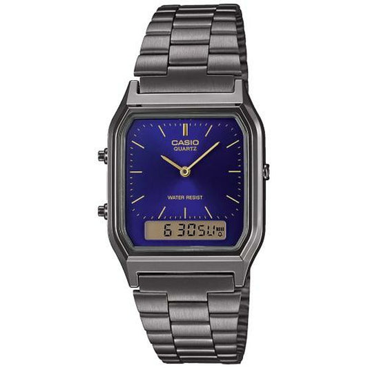 Montre Homme Casio AQ-230EGG-2AEF Noir Argenté - Disponible chez Rue des Bijoux