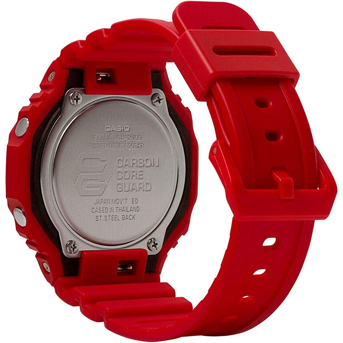 Montre Unisexe Casio GA-2100-4AER Rouge Multifonction - Disponible chez Rue des Bijoux