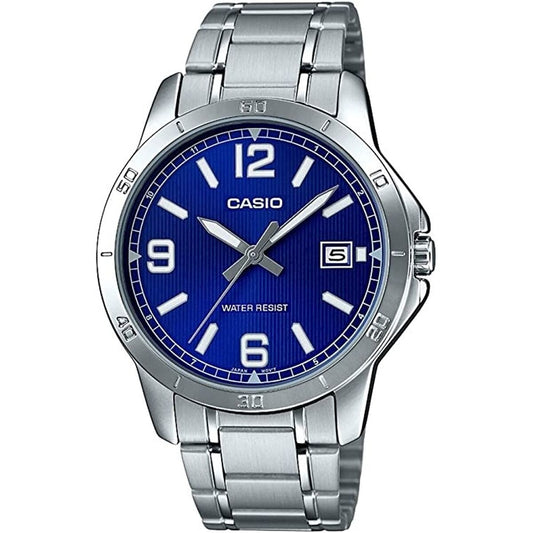 Montre Homme Casio Argenté Bleu - Disponible chez Rue des Bijoux