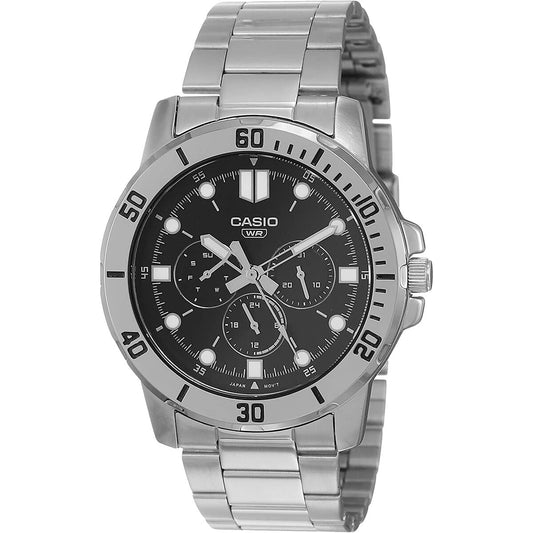 Montre Homme Casio COLLECTION Noir Argenté (Ø 45 mm) - Disponible chez Rue des Bijoux