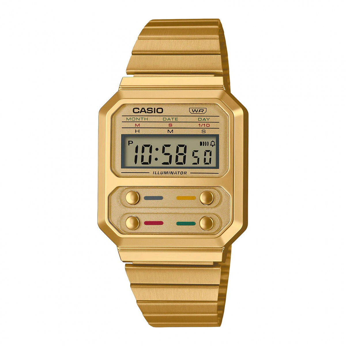 Montre Unisexe Casio A100WEG-9AEF LED (Ø 33 mm) - Disponible chez Rue des Bijoux