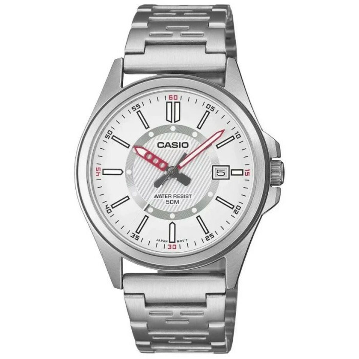 Montre Homme Casio ENTICER GENT Argenté (Ø 40 mm) - Disponible chez Rue des Bijoux