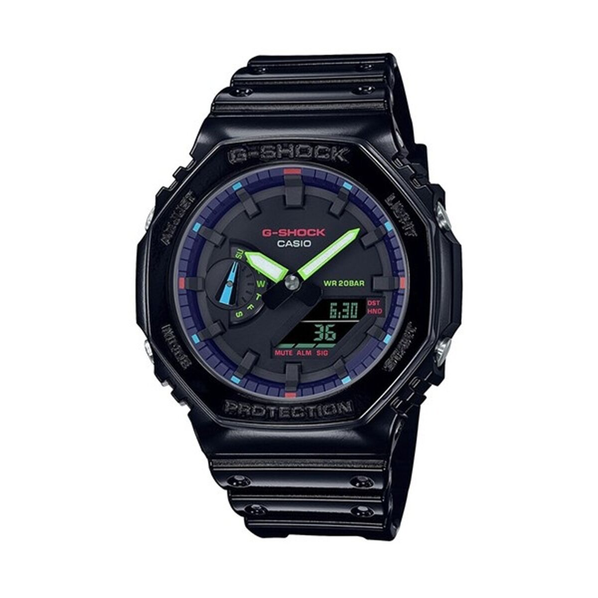 Montre Homme Casio GA-2100RGB-1 (Ø 48 mm) - Disponible chez Rue des Bijoux