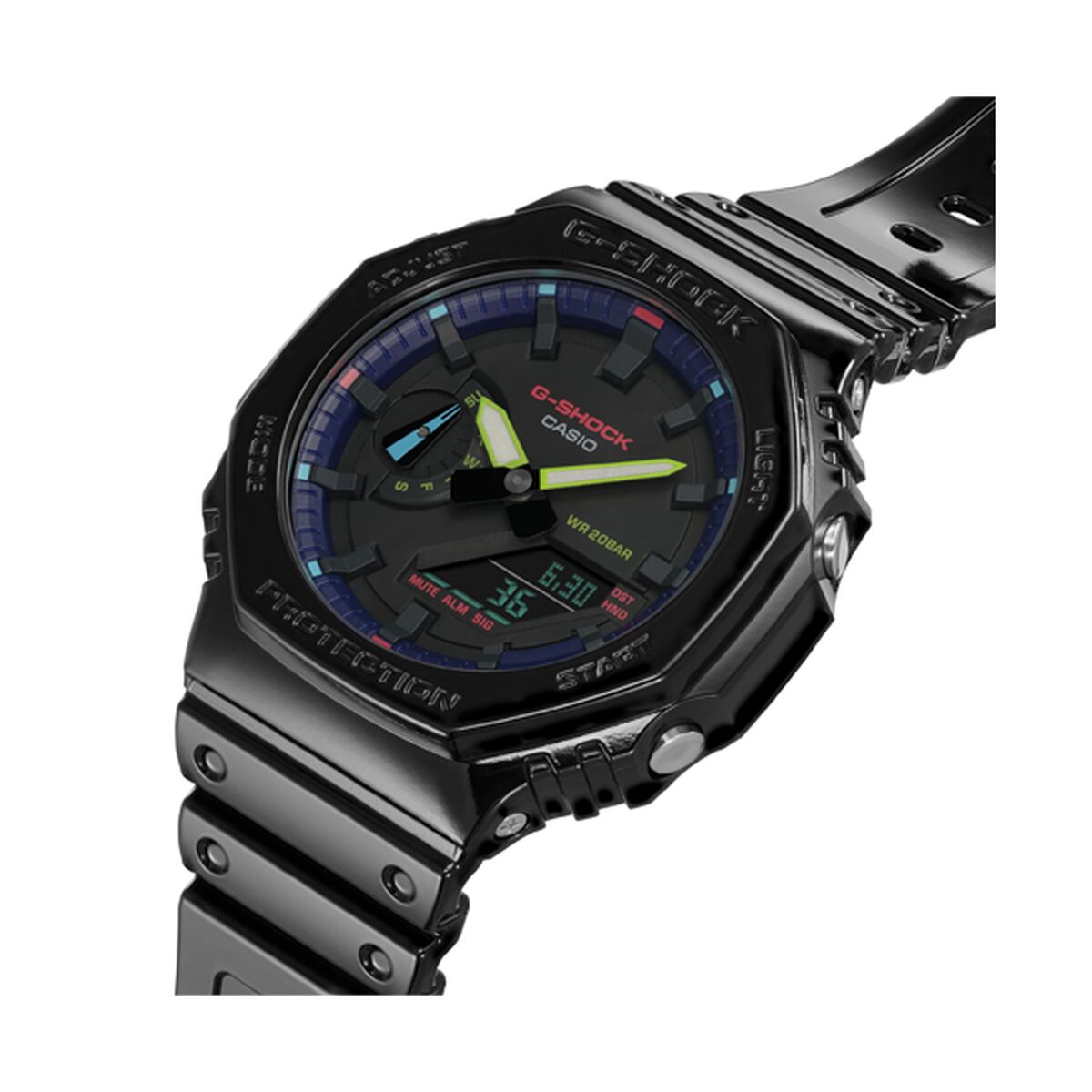 Montre Homme Casio GA-2100RGB-1 (Ø 48 mm) - Disponible chez Rue des Bijoux