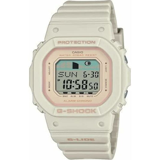 Montre Femme Casio G-Shock G-LIDE WHITE - SURF TIDE GRAPHS - Disponible chez Rue des Bijoux