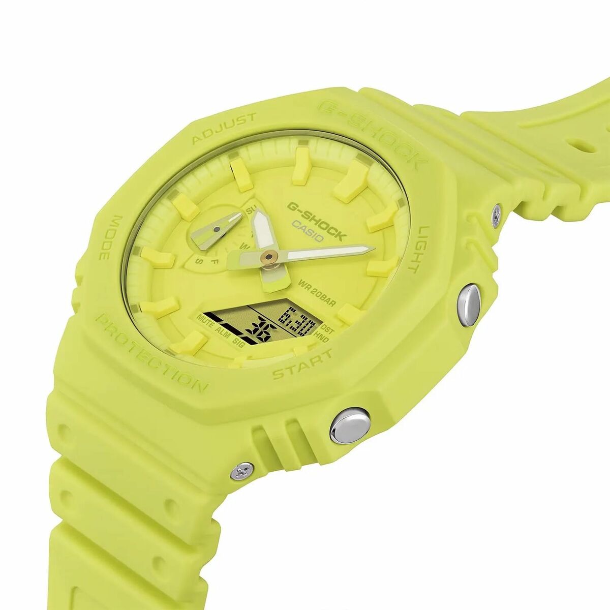 Montre Unisexe Casio G-Shock GA-2100-9A9ER Jaune (Ø 44,5 mm) - Disponible chez Rue des Bijoux