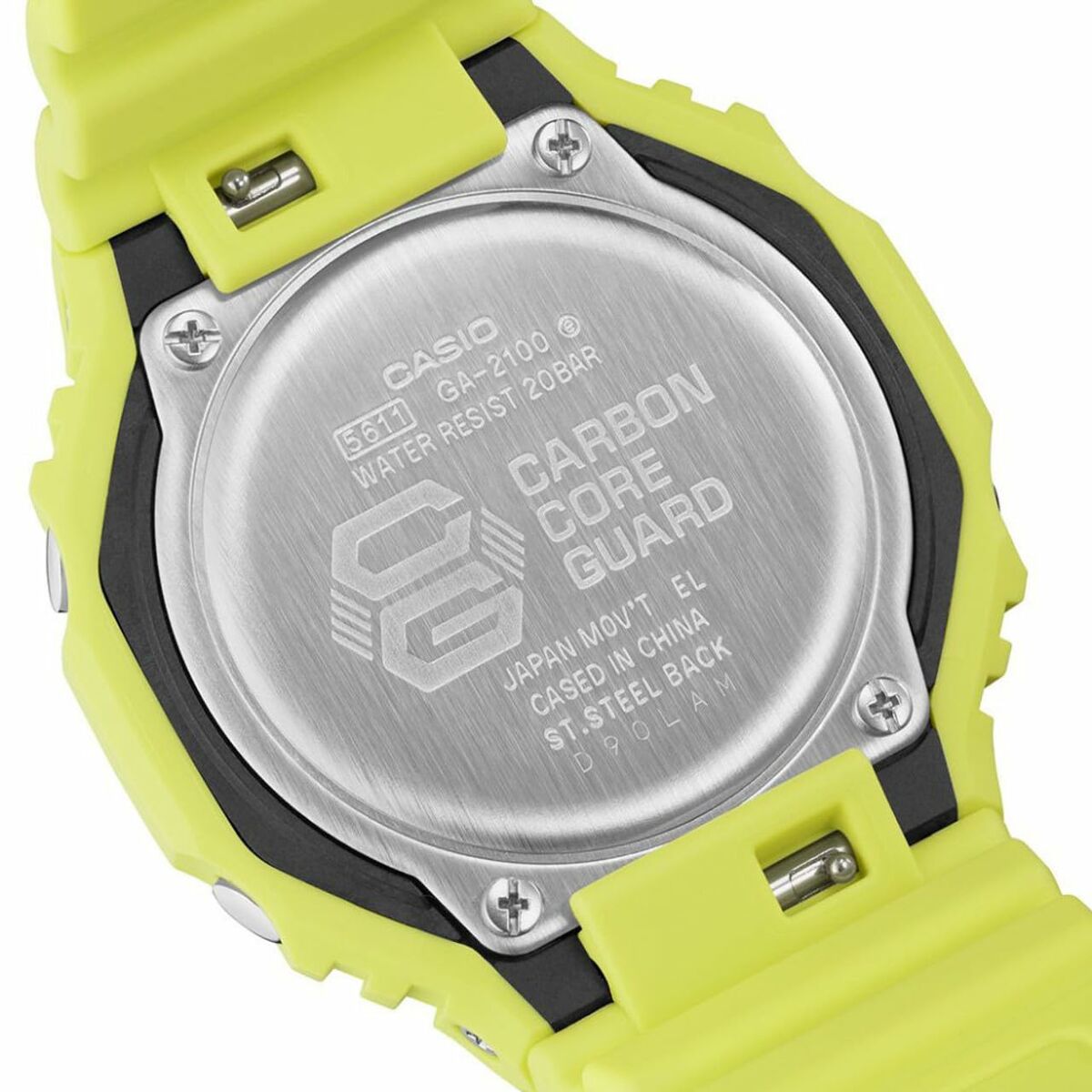 Montre Unisexe Casio G-Shock GA-2100-9A9ER Jaune (Ø 44,5 mm) - Disponible chez Rue des Bijoux