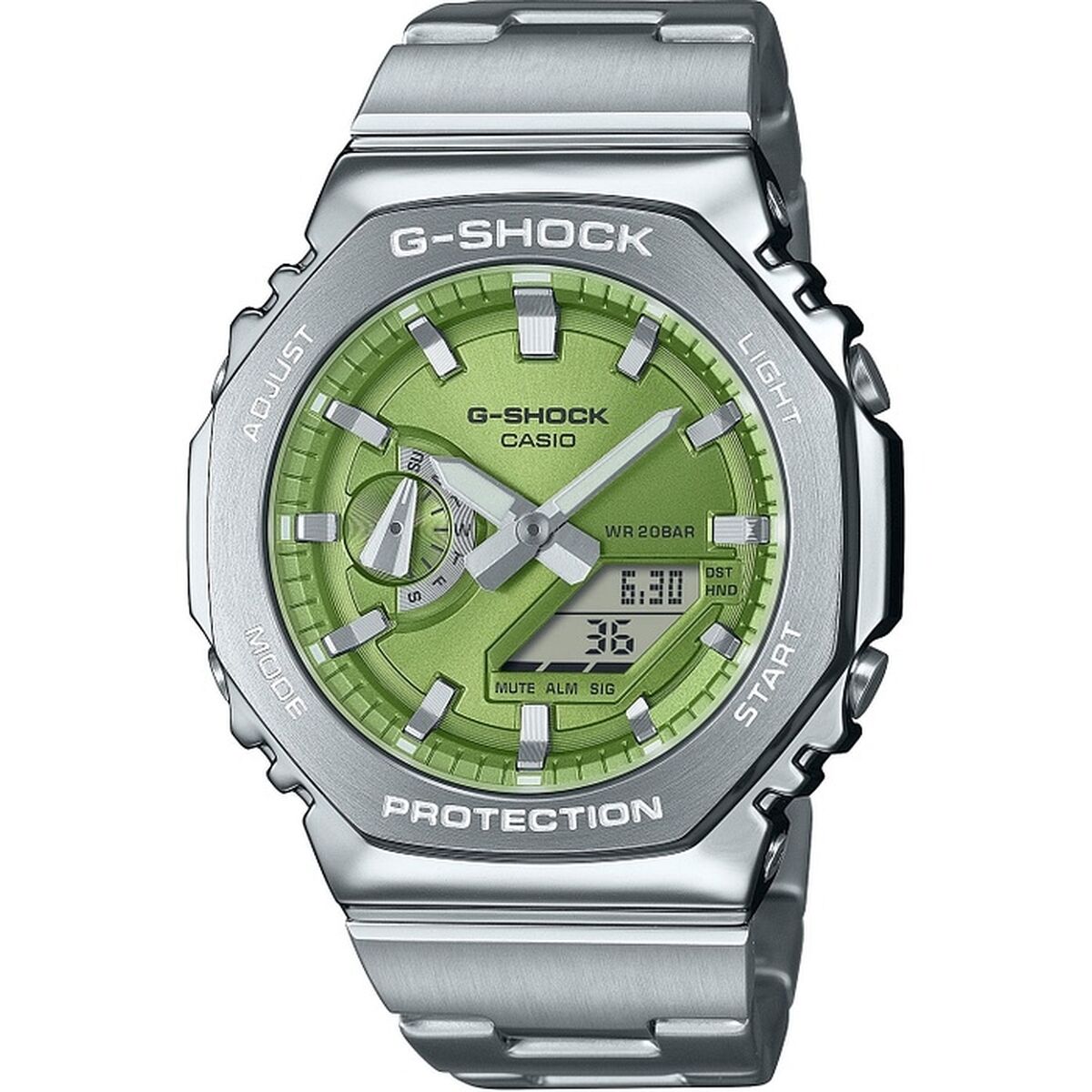 Montre Homme Casio G-Shock OAK G-STEEL LIME GREEN - Disponible chez Rue des Bijoux