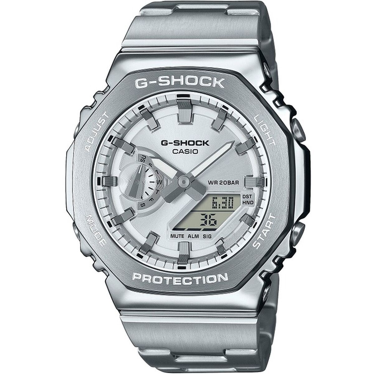 Montre Homme Casio G-Shock OAK G-STEEL CLASSIC SILVER - Disponible chez Rue des Bijoux