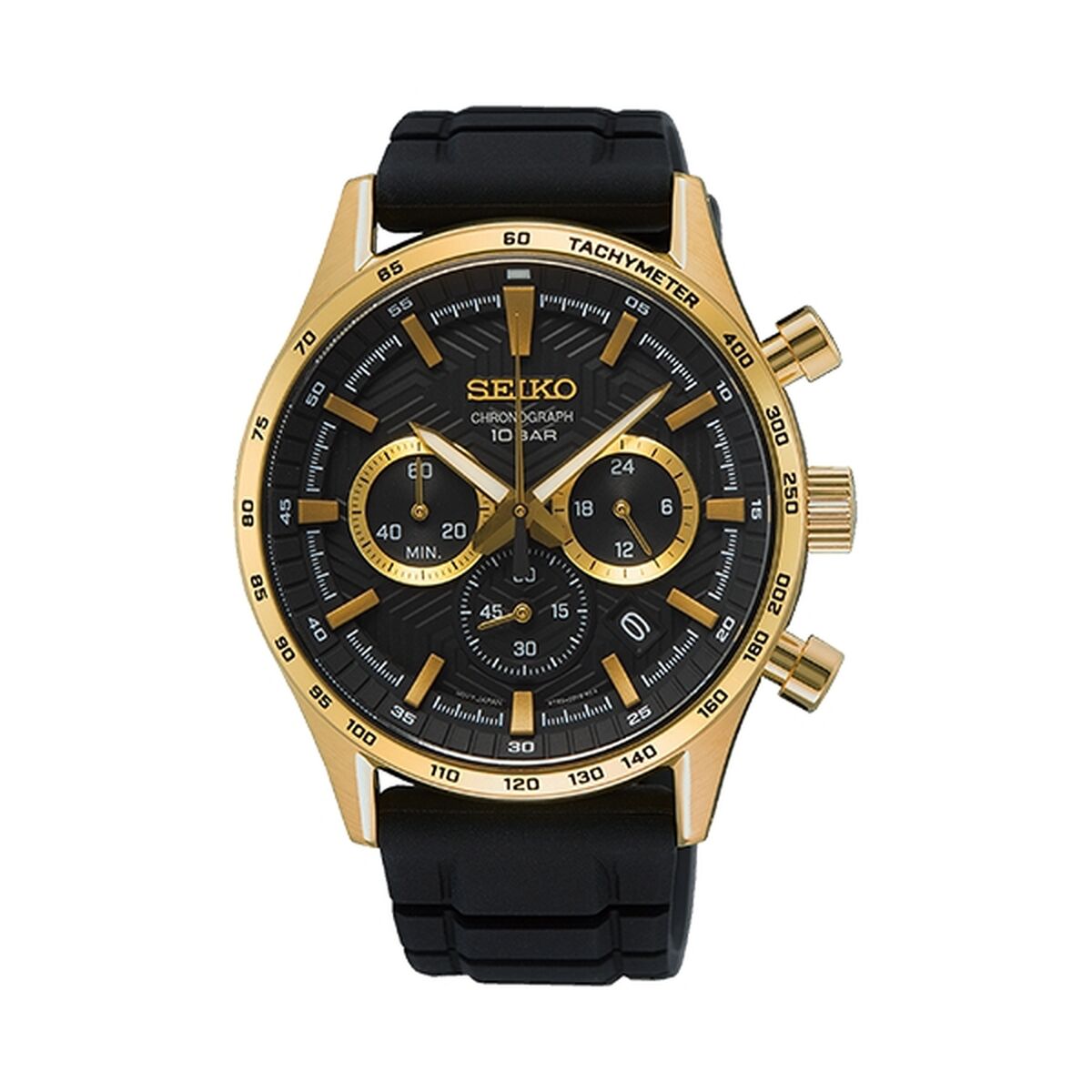 Image de Montre Homme Seiko SSB446P1 Noir de Rue des Bijoux