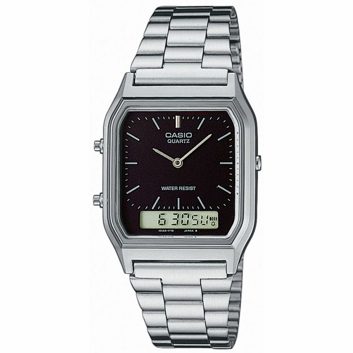 Montre Unisexe Casio EDGY COLLECTION - BLACK Noir Argenté - Disponible chez Rue des Bijoux