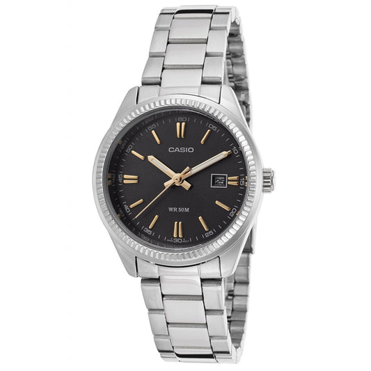 Montre Femme Casio DATE - BLACK, GOLD INDEXES (Ø 30 mm) - Disponible chez Rue des Bijoux