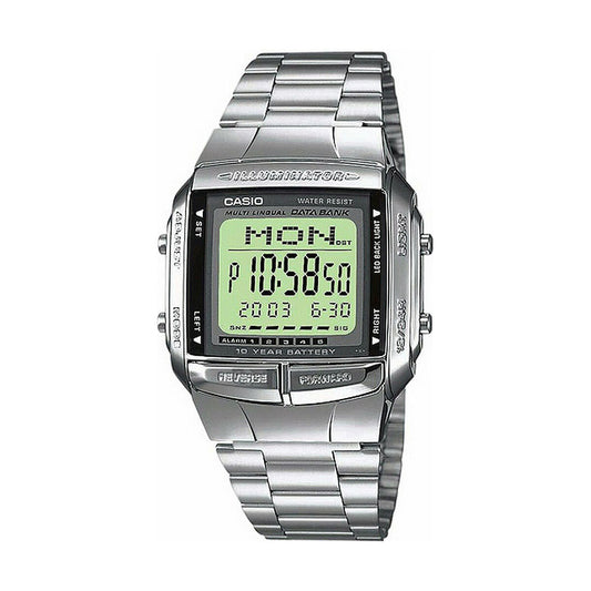 Montre Homme Casio DATABANK Argenté (Ø 38 mm) - Disponible chez Rue des Bijoux