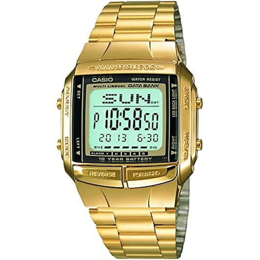 Montre Homme Casio DATABANK Doré (Ø 38 mm) - Disponible chez Rue des Bijoux