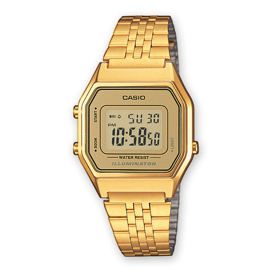 Montre Unisexe Casio LA680WEGA-9ER Doré Or (Ø 28 mm) - Disponible chez Rue des Bijoux