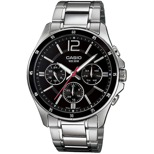 Montre Homme Casio Argenté Noir (Ø 43,5 mm) - Disponible chez Rue des Bijoux