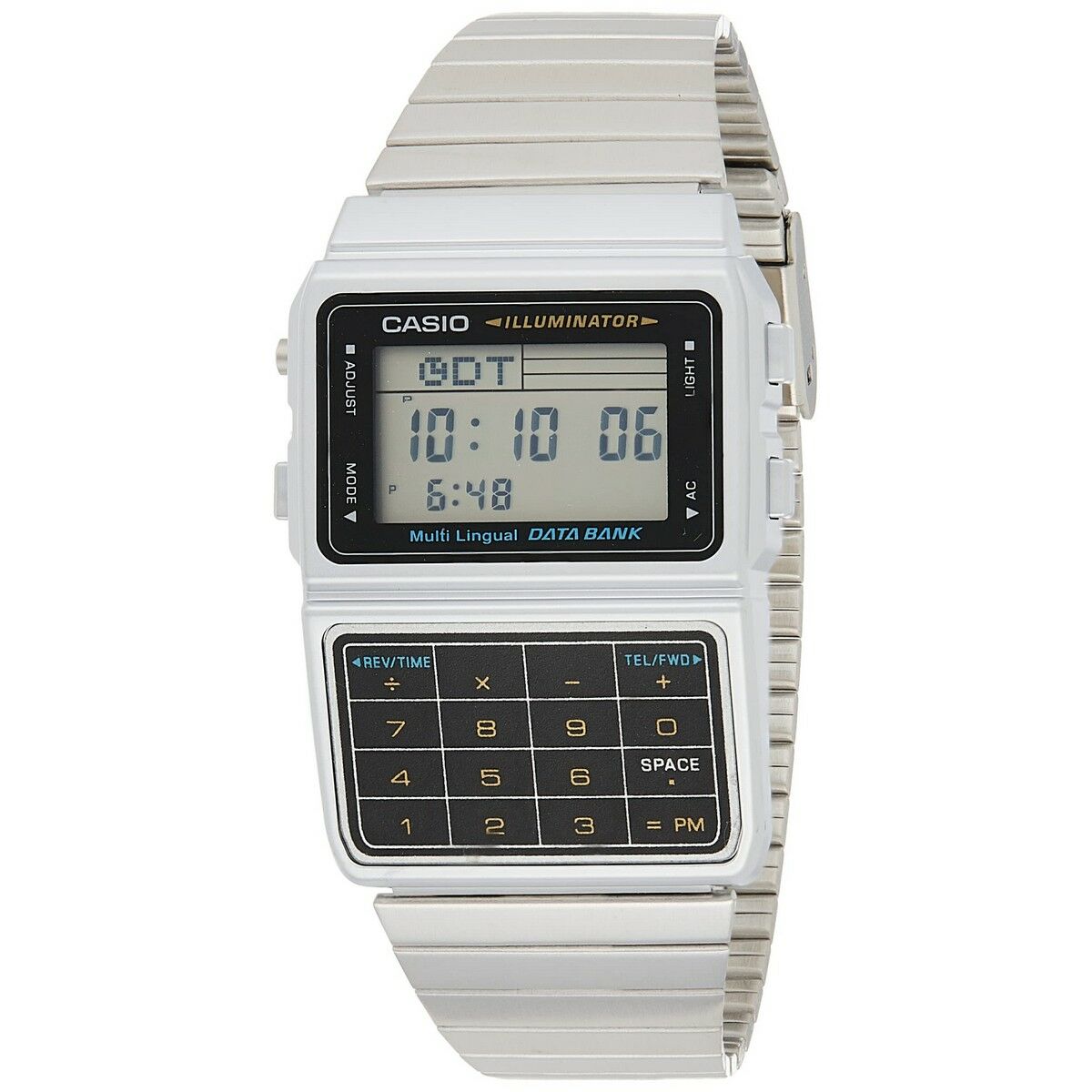 Montre Unisexe Casio DATABANK CALCULATOR STEEL - MATT CASE Gris - Disponible chez Rue des Bijoux