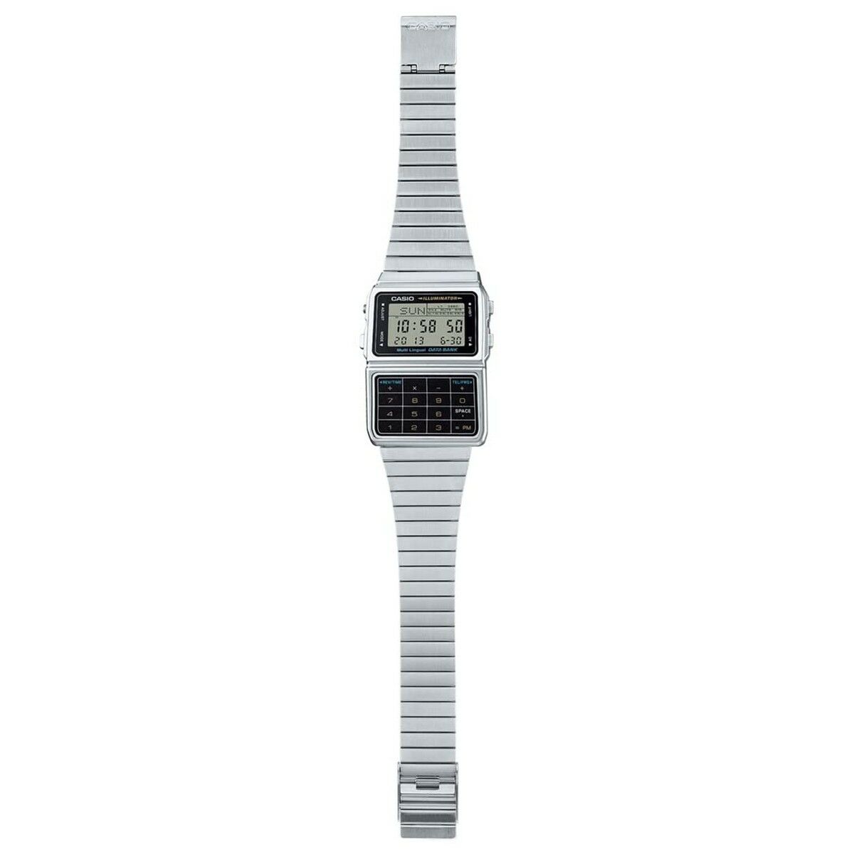 Montre Unisexe Casio DATABANK CALCULATOR STEEL - MATT CASE Gris - Disponible chez Rue des Bijoux