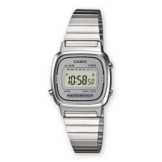 Montre Unisexe Casio LA670WEA-7EF Gris Argenté (Ø 25 mm) - Disponible chez Rue des Bijoux