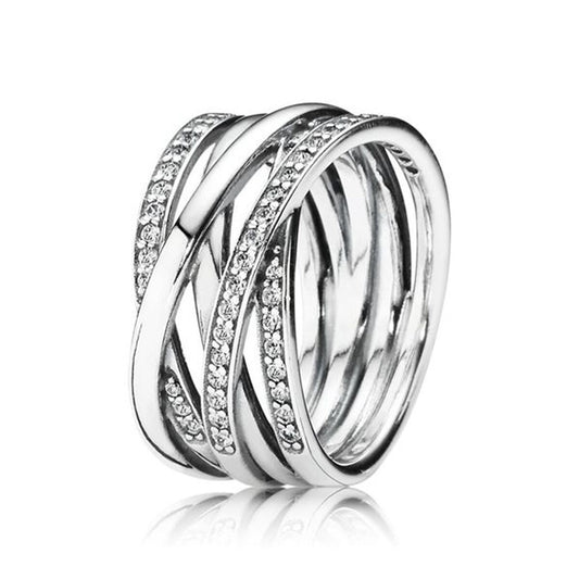 Image de Bague Femme Pandora SPARKLING & POLISHED LINES - RING - SIZE 52, un produit de qualité par Rue des Bijoux