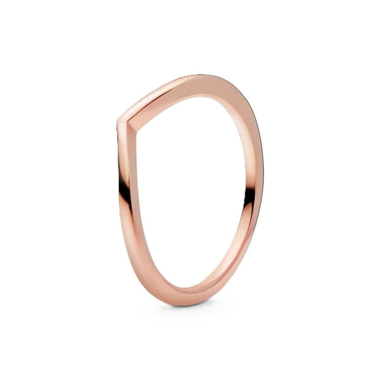 Image de Bague Femme Pandora WISHBONE 14K ROSE GOLD-PLATED - RING - SIZE 50, un produit de qualité par Rue des Bijoux