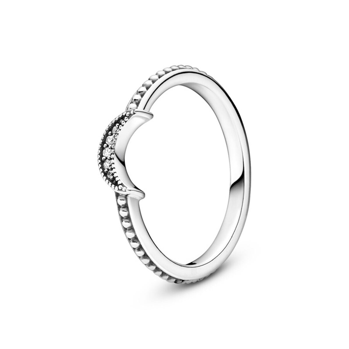 Image de Bague Femme Pandora CRESCENT MOON BEADED - RING - SIZE 50, un produit de qualité par Rue des Bijoux