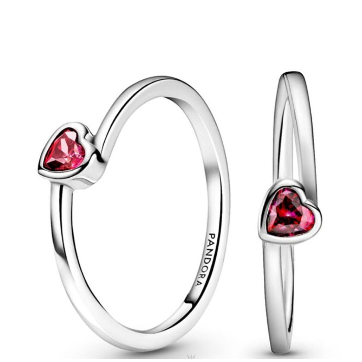 Image de Bague Femme Pandora CLEAR TILTED HEART SOLITAIRE - RING - SIZE 56, un produit de qualité par Rue des Bijoux