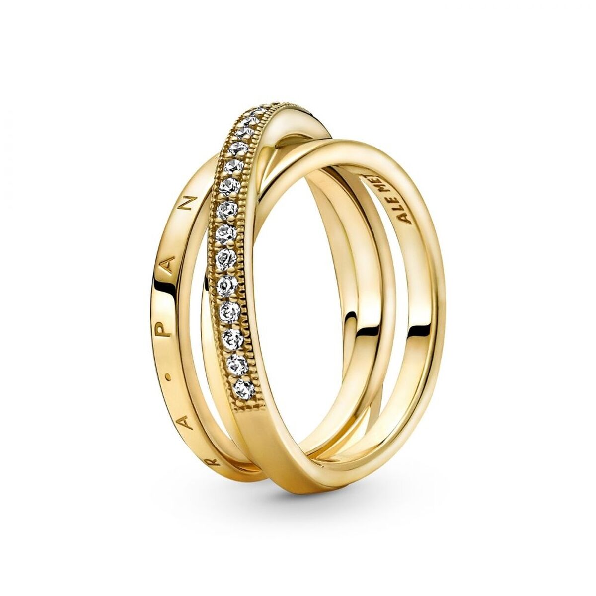 Image de Bague Femme Pandora CROSSOVER PAVE TRIPLE BAND - SIZE 54, un produit de qualité par Rue des Bijoux