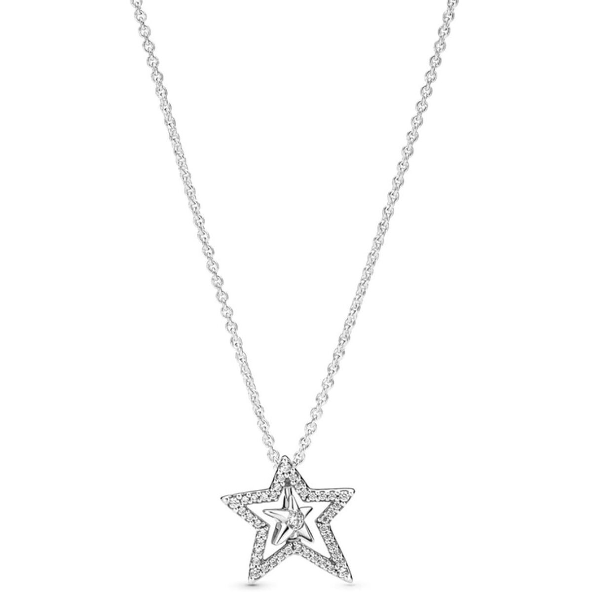 Image de Collier Femme Pandora PAVE ASYMMETRIC STAR COLLIER, un produit de qualité par Rue des Bijoux