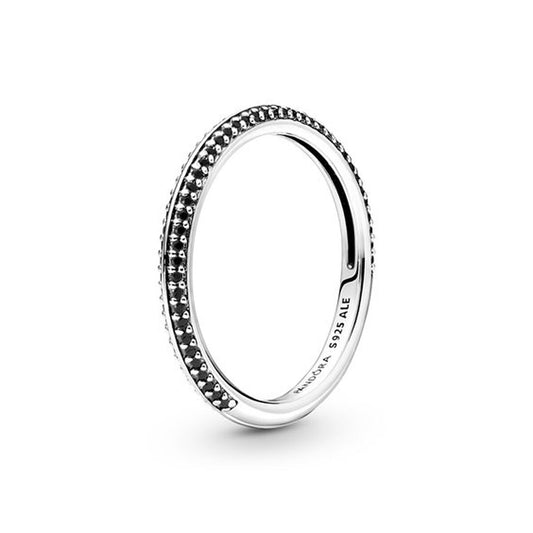 Image de Bague Femme Pandora ME COLLECTION BLACK PAVE - RING - SIZE 50, un produit de qualité par Rue des Bijoux