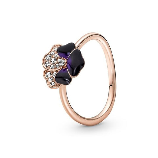 Image de Bague Femme Pandora DEEP PURPLE PANSY FLOWER - RING - SIZE 52, un produit de qualité par Rue des Bijoux