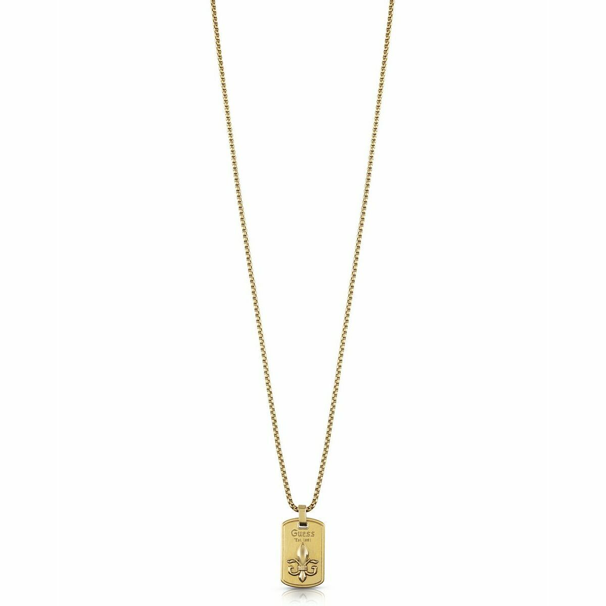 Image de Collier Homme Guess JUMN01324JWAGT-U, disponible chez Rue des Bijoux, parfaite pour un look élégant et sophistiqué.