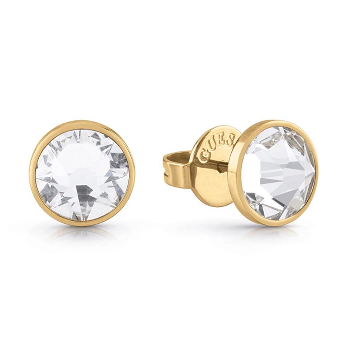 Image de Boucles d´oreilles Femme Guess JUME01343JWYGT-U, disponible chez Rue des Bijoux, parfaite pour un look élégant et sophistiqué.