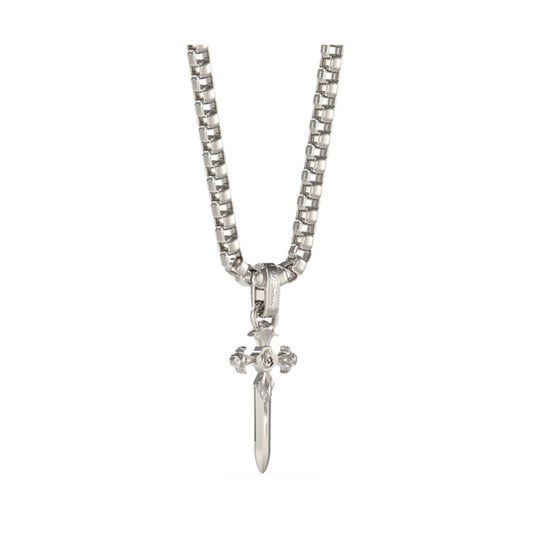 Image de Collier Homme Guess JUMN04024JWSTT-U Croix, disponible chez Rue des Bijoux, parfaite pour un look élégant et sophistiqué.