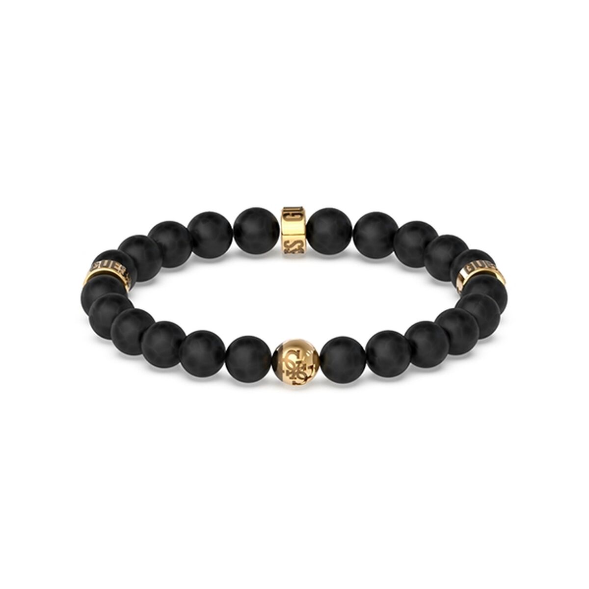 Image de Bracelet Unisexe Guess JUMB02117JWYGBKT-U Noir, disponible chez Rue des Bijoux, parfaite pour un look élégant et sophistiqué.