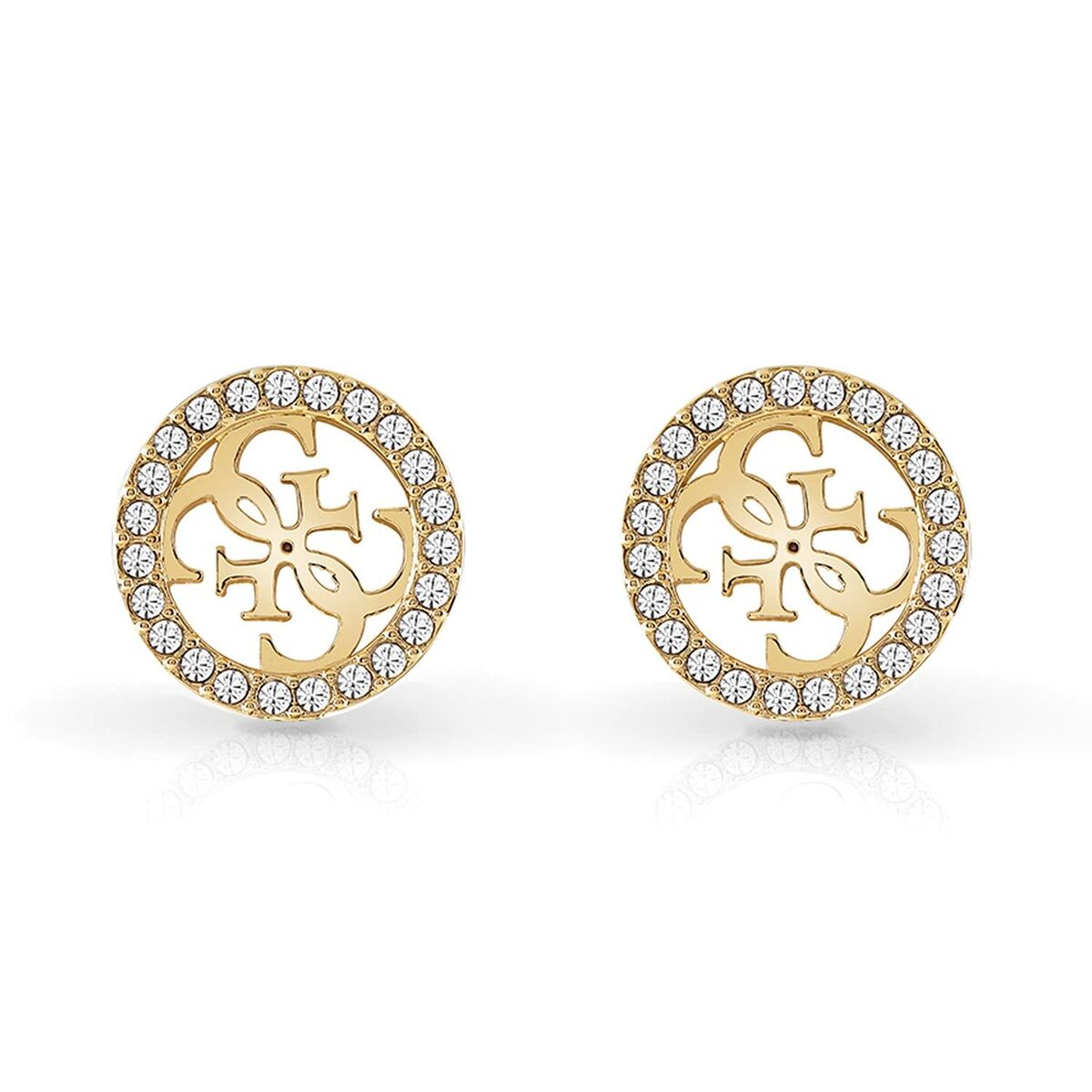 Image de Boucles d´oreilles Femme Guess JUBE02161JWYGT-U, disponible chez Rue des Bijoux, parfaite pour un look élégant et sophistiqué.