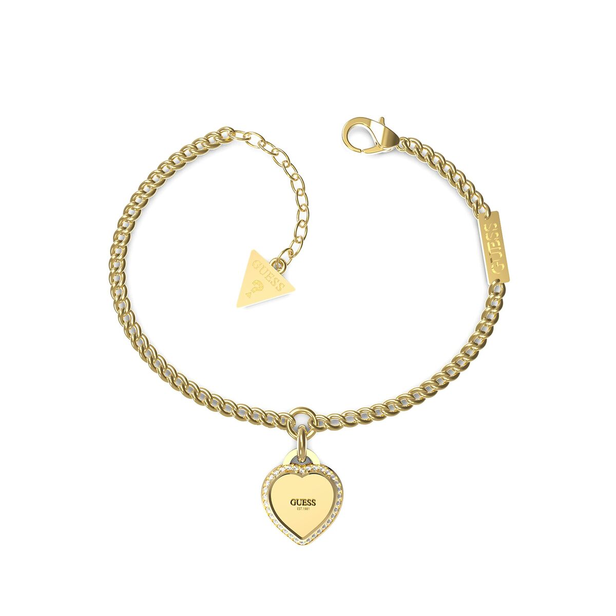 Image de Bracelet Femme Guess JUBB01422JWYGS Or, disponible chez Rue des Bijoux, parfaite pour un look élégant et sophistiqué.