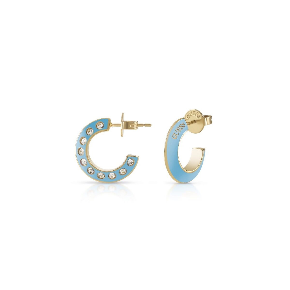 Image de Boucles d´oreilles Femme Guess JUBE01491JWYGTQT-U, disponible chez Rue des Bijoux, parfaite pour un look élégant et sophistiqué.