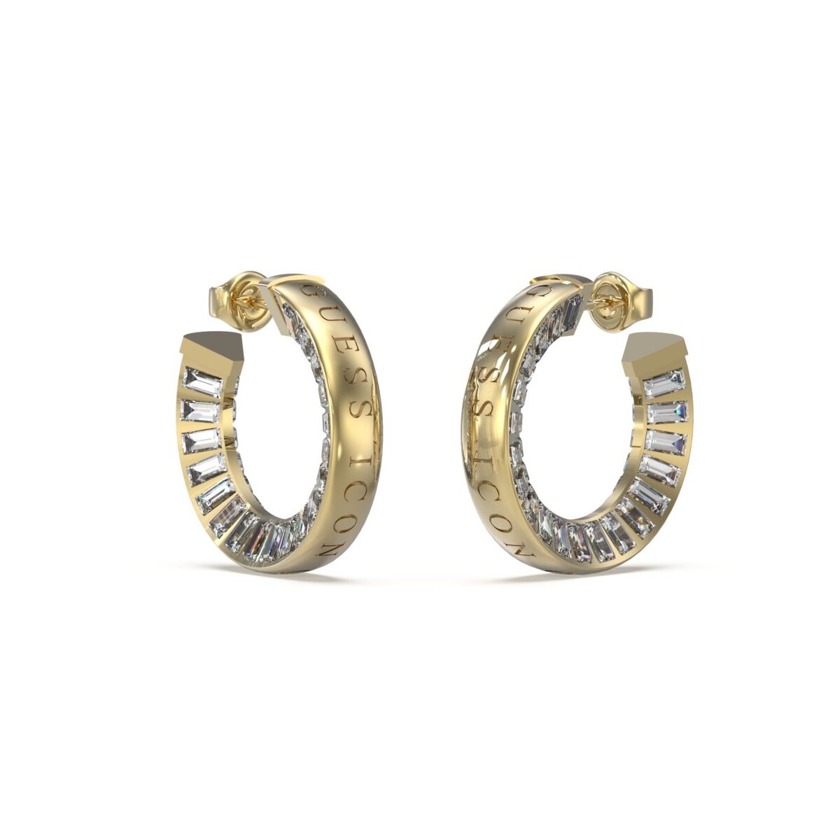 Image de Boucles d´oreilles Femme Guess JUBE03008JWYGT-U, disponible chez Rue des Bijoux, parfaite pour un look élégant et sophistiqué.