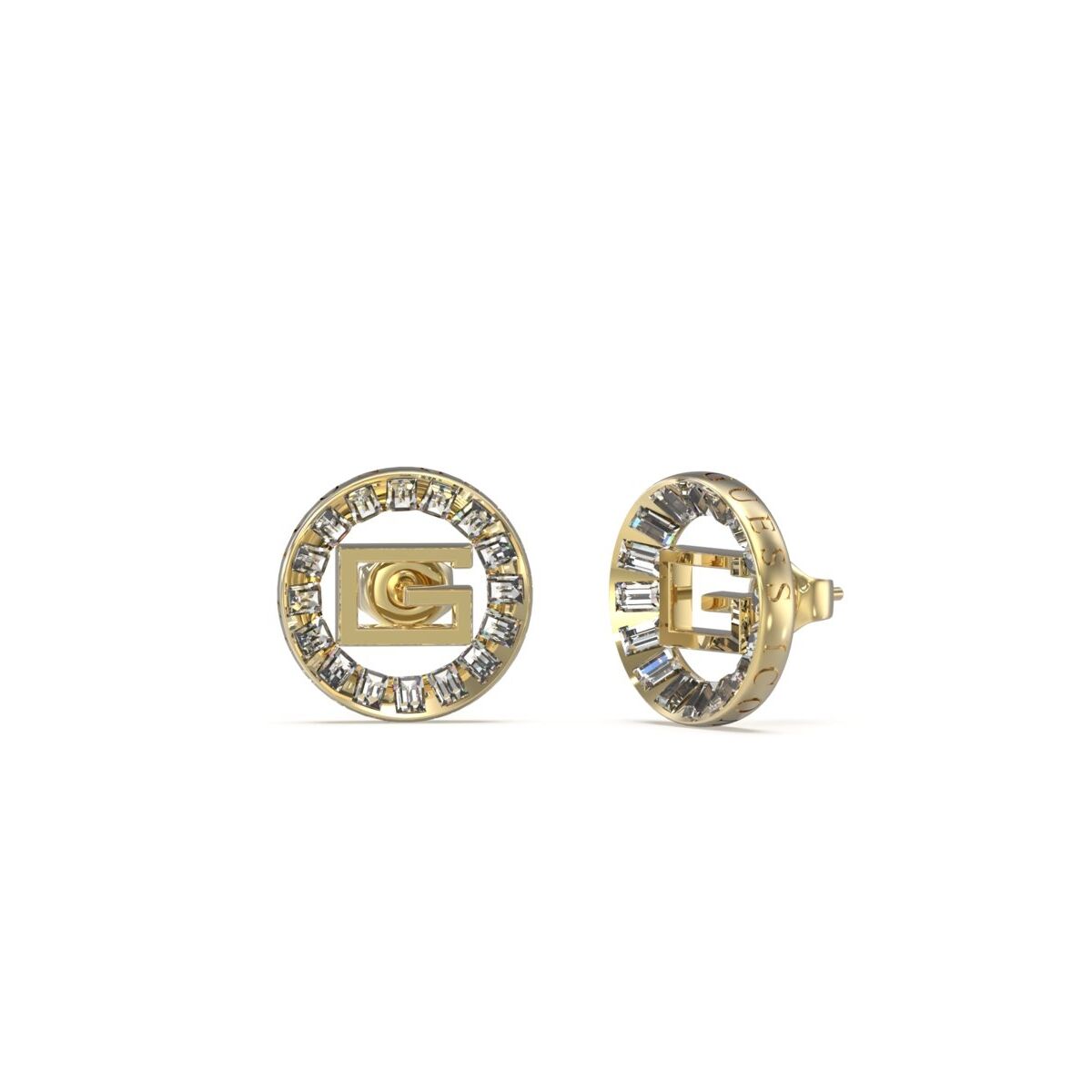 Image de Boucles d´oreilles Femme Guess JUBE03014JWYGT-U, disponible chez Rue des Bijoux, parfaite pour un look élégant et sophistiqué.