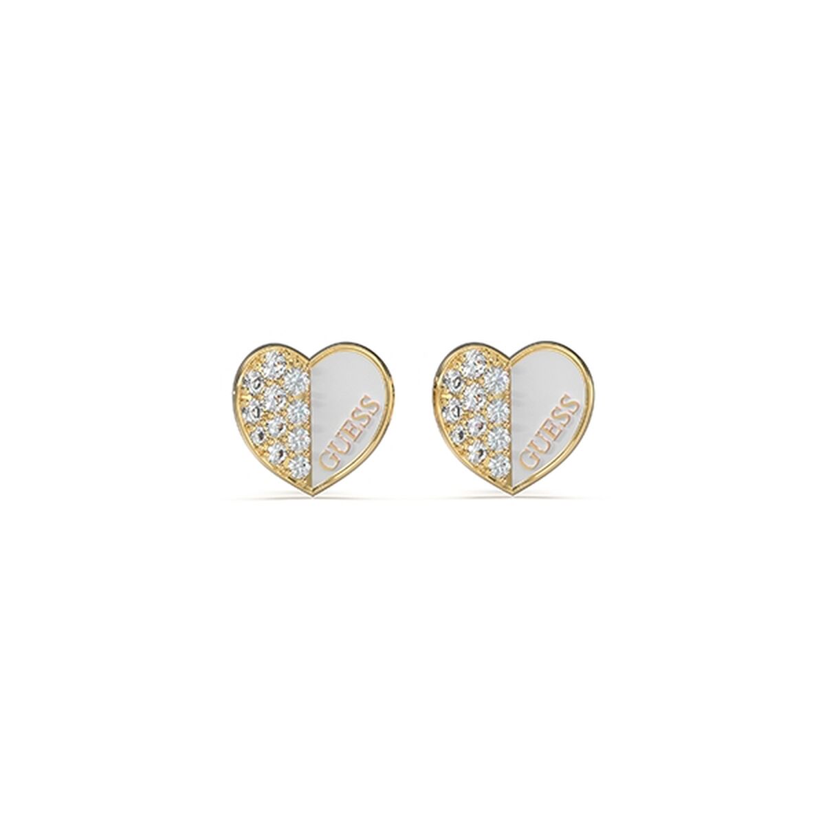 Image de Boucles d´oreilles Femme Guess JUBE03048JWYGWHT-U, disponible chez Rue des Bijoux, parfaite pour un look élégant et sophistiqué.