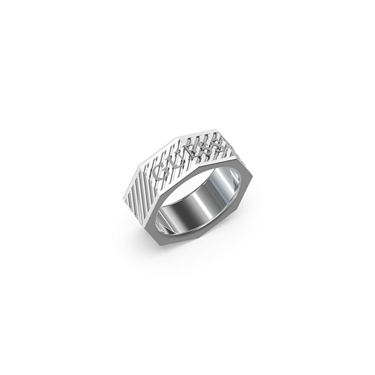 Image de Bague Homme Guess JUMR03030JWST62 22, disponible chez Rue des Bijoux, parfaite pour un look élégant et sophistiqué.