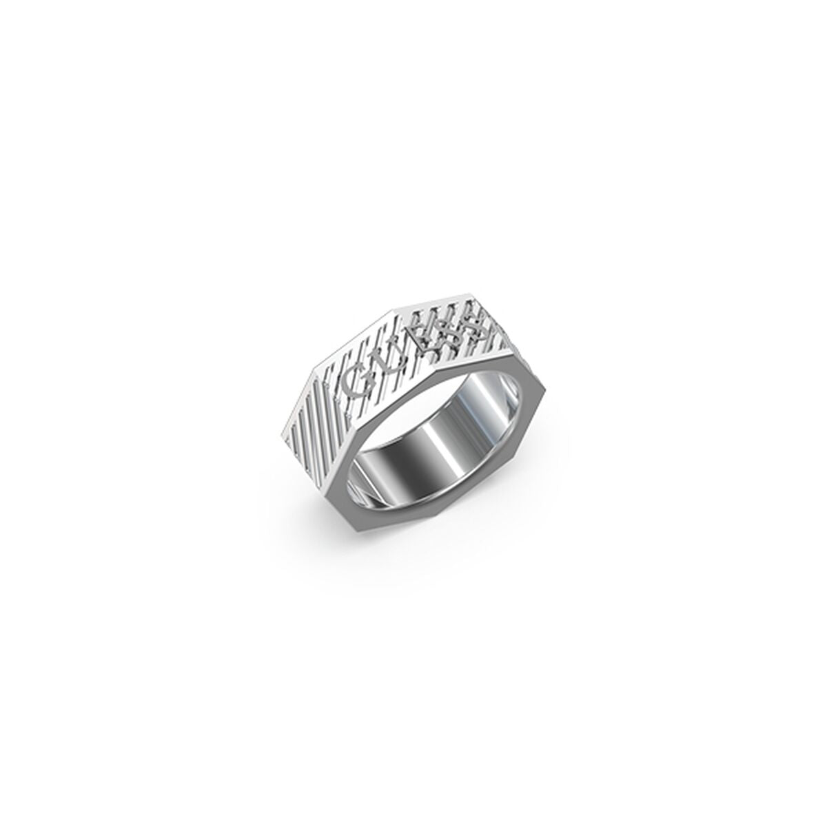 Image de Bague Homme Guess JUMR03030JWST64 24, disponible chez Rue des Bijoux, parfaite pour un look élégant et sophistiqué.