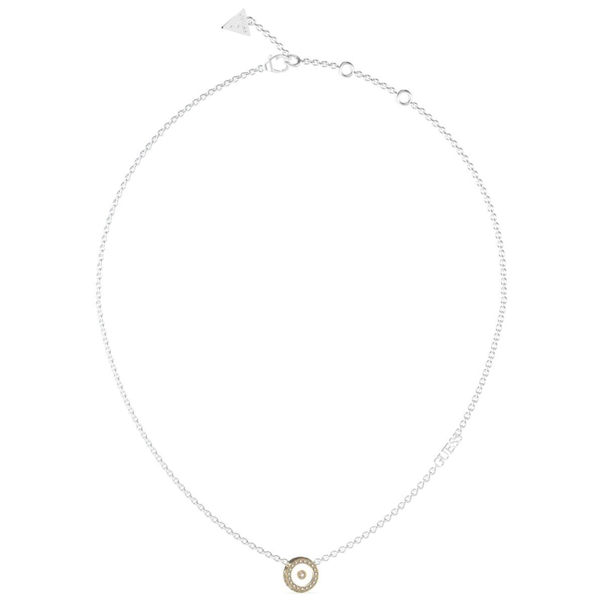 Image de Collier Femme Guess JUBN03258JWRHYGT-U, disponible chez Rue des Bijoux, parfaite pour un look élégant et sophistiqué.