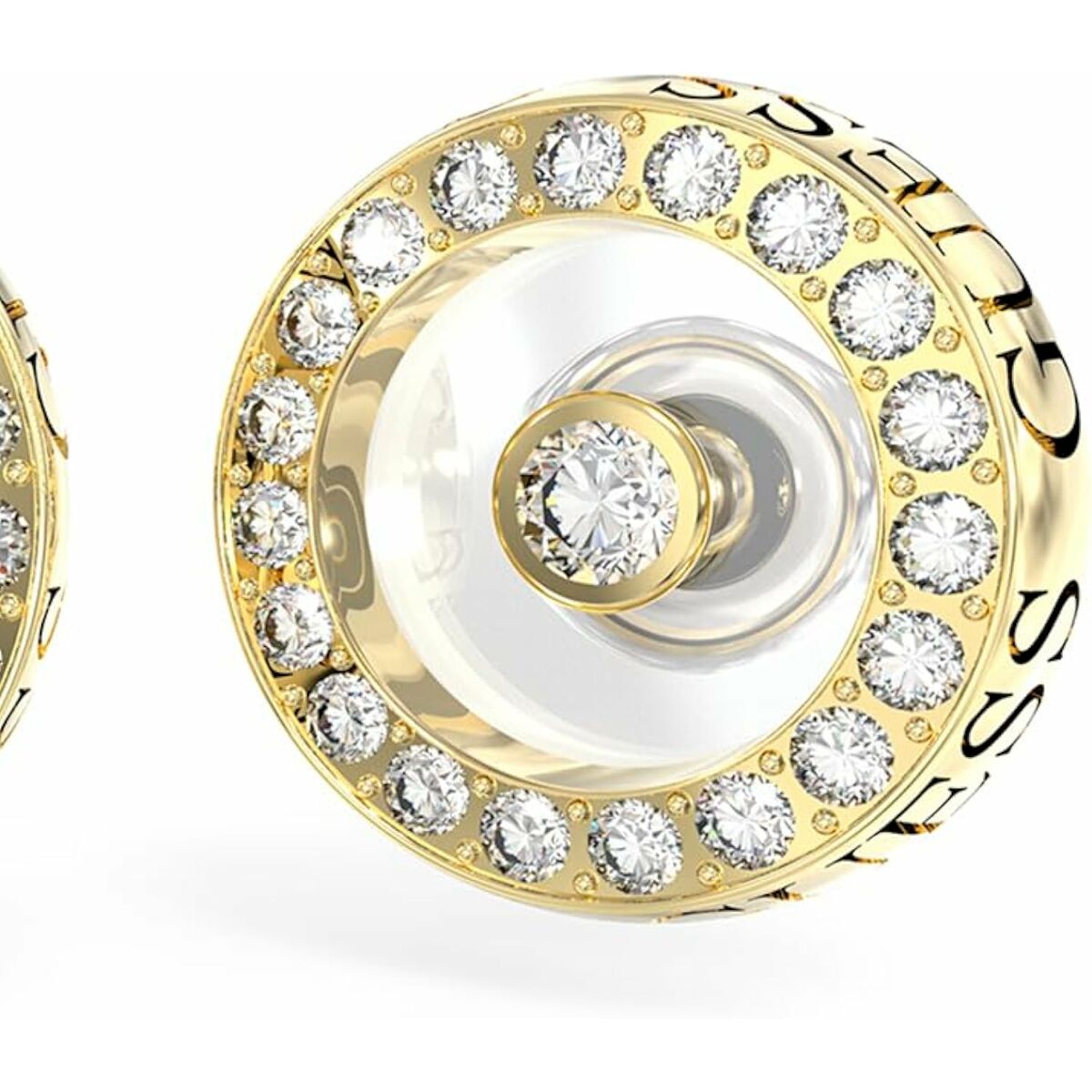 Image de Boucles d´oreilles Femme Guess JUBE03256JWYGT-U, disponible chez Rue des Bijoux, parfaite pour un look élégant et sophistiqué.